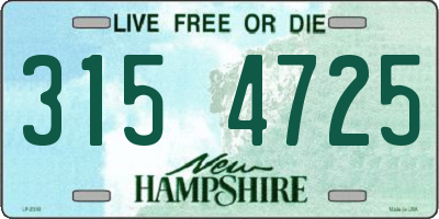 NH license plate 3154725