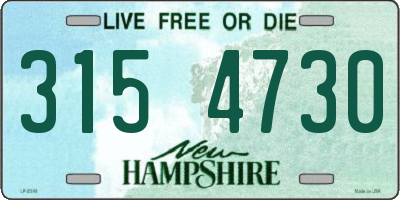 NH license plate 3154730