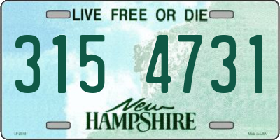 NH license plate 3154731