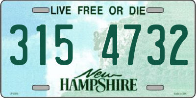 NH license plate 3154732
