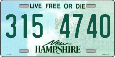 NH license plate 3154740