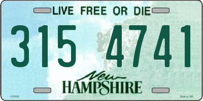 NH license plate 3154741