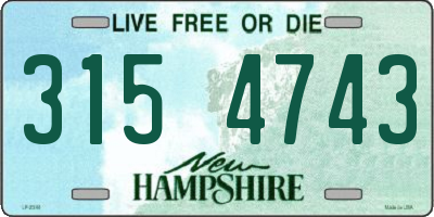 NH license plate 3154743