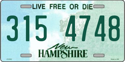 NH license plate 3154748