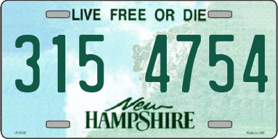 NH license plate 3154754