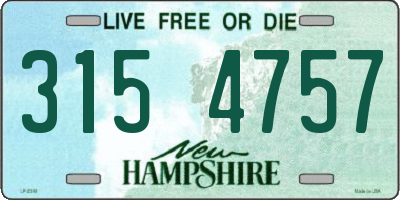 NH license plate 3154757