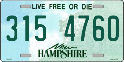NH license plate 3154760