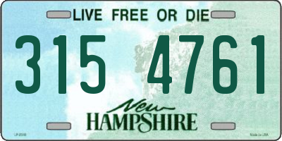 NH license plate 3154761
