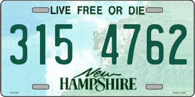 NH license plate 3154762