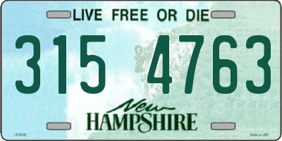 NH license plate 3154763