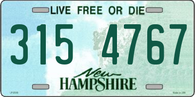 NH license plate 3154767