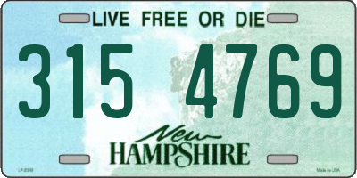 NH license plate 3154769