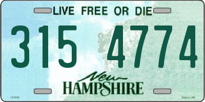 NH license plate 3154774