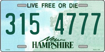 NH license plate 3154777