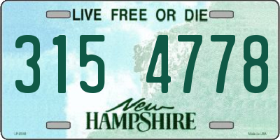 NH license plate 3154778