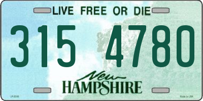 NH license plate 3154780