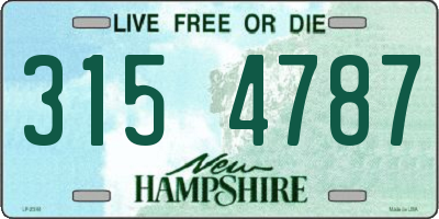 NH license plate 3154787