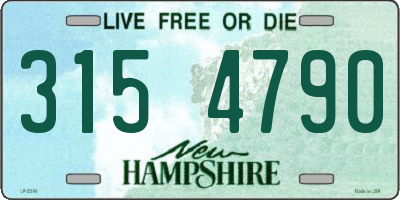 NH license plate 3154790