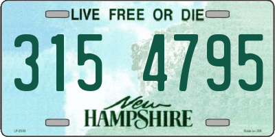 NH license plate 3154795