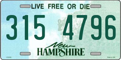 NH license plate 3154796