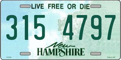 NH license plate 3154797