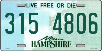 NH license plate 3154806