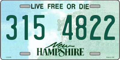 NH license plate 3154822
