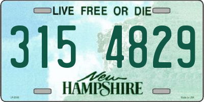 NH license plate 3154829