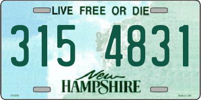 NH license plate 3154831