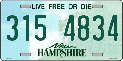 NH license plate 3154834
