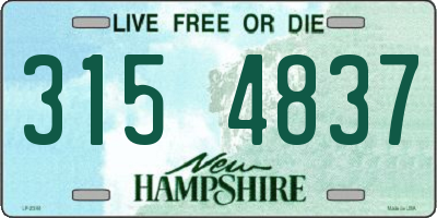 NH license plate 3154837