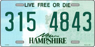 NH license plate 3154843