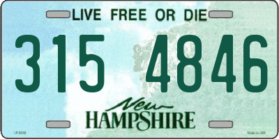 NH license plate 3154846