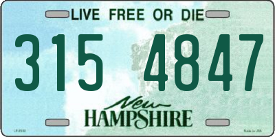 NH license plate 3154847