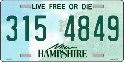 NH license plate 3154849
