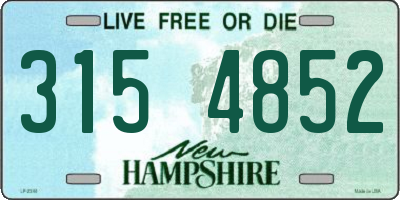 NH license plate 3154852