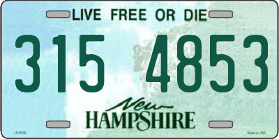 NH license plate 3154853