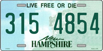 NH license plate 3154854
