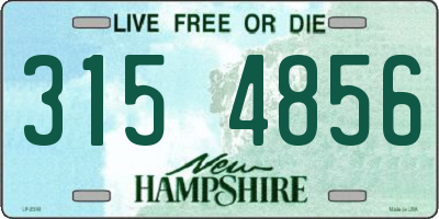 NH license plate 3154856
