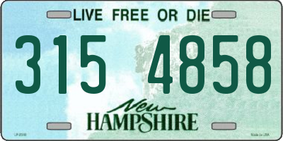 NH license plate 3154858