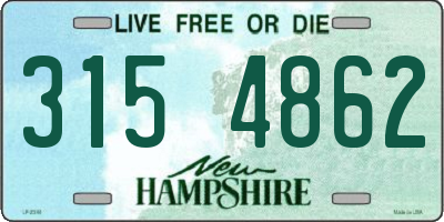 NH license plate 3154862