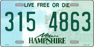 NH license plate 3154863