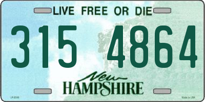 NH license plate 3154864
