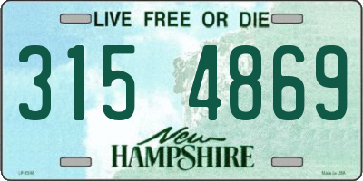 NH license plate 3154869