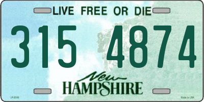NH license plate 3154874