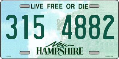 NH license plate 3154882