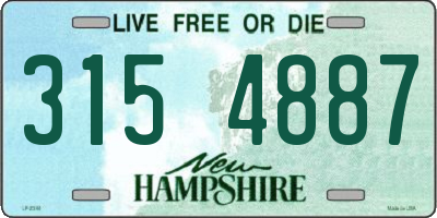 NH license plate 3154887