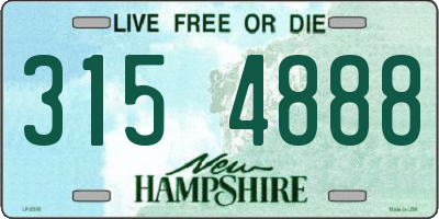 NH license plate 3154888