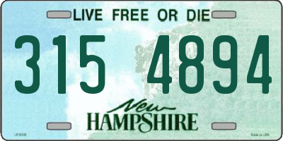 NH license plate 3154894