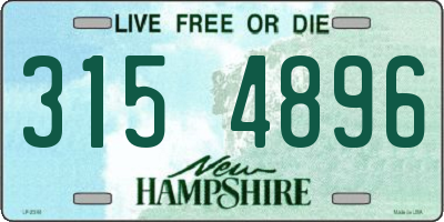 NH license plate 3154896